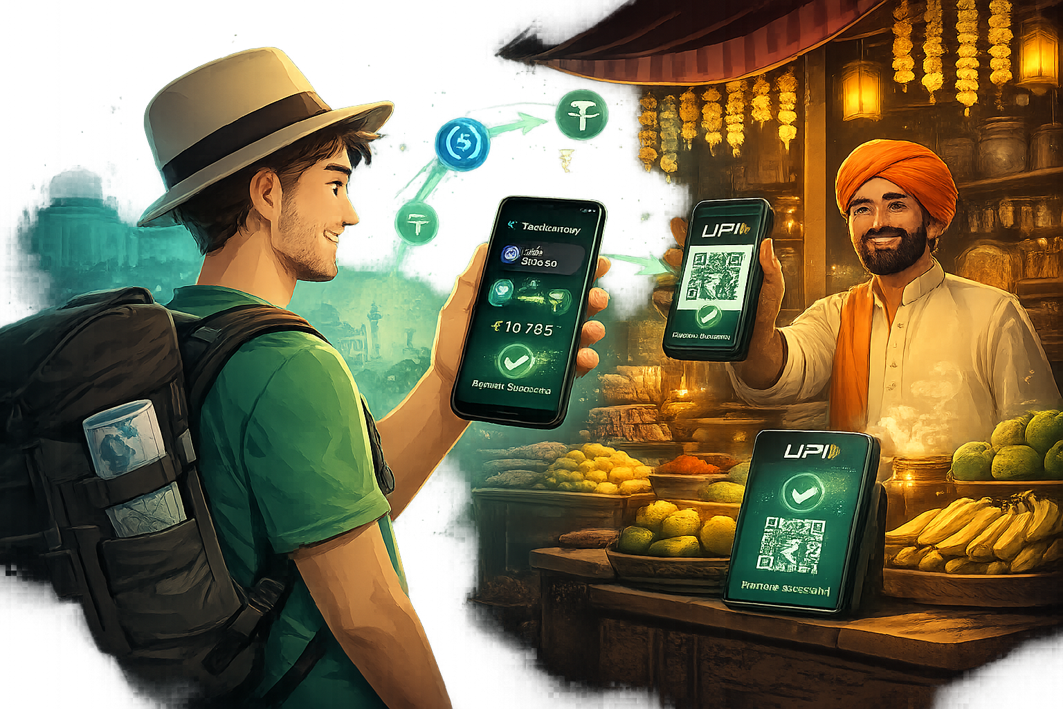 Tourist using Toristable Pay